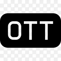 OTT文件类型矩形实心符号界面图标