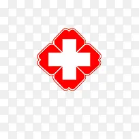 红色医院标志卡通红十字会