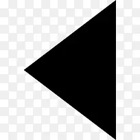 向左三角形箭头标志图标