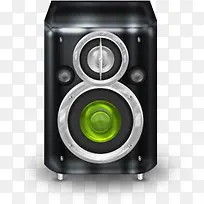 黑色质感扬声器音响