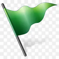 绿色小旗帜图标