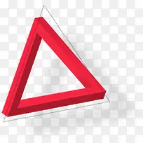 立体红色三角模型
