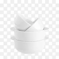 白色双耳餐具小碗