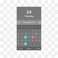 苹果手机日历界面