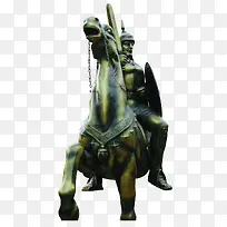 古代将军骑马雕塑