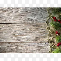 圣诞节木板背景边框