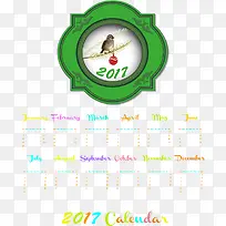 2017年个性日历矢量模板