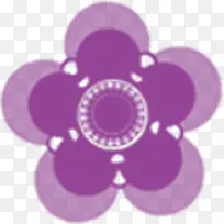 手绘紫色花卉婚纱写真模板