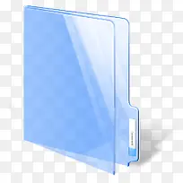 蓝色透明文件夹