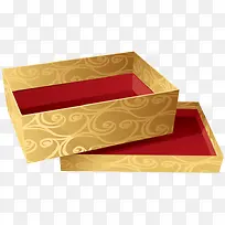 礼物盒金色豪华矢量