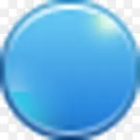 蓝色的圆形按钮图标