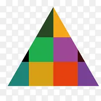 矢量彩色方块三角形