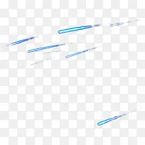 蓝色流星动态光效PNG图片