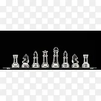 透明水晶棋子