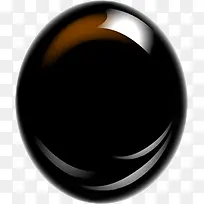 黑色纯净晶莹圆球