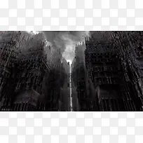 网游悬崖场景画面