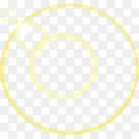 黄色圆形透明光亮气泡