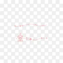 卡通红色花边公主