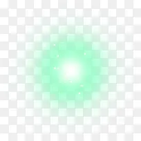 绿色光晕白点效果元素