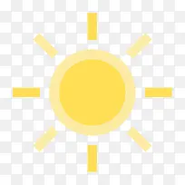 黄色圆弧太阳元素