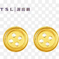 小扣子耳钉谢瑞麟