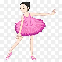 女孩跳芭蕾舞