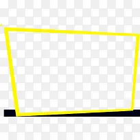 黄色几何体边框素材