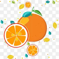 创意夏季水果橙子插画设计