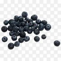 一堆散落的美味蓝莓