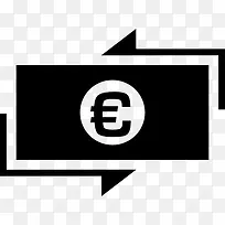 欧元钞票在图标