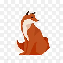 几何风格的狐狸