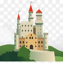 矢量童话般的城堡插图