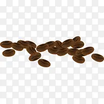 手绘棕色咖啡豆咖啡
