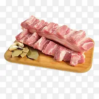 板上的猪肉