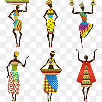 非洲女子设计矢量素材下载