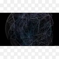 黑底网状球形结构海报背景