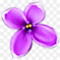 紫色模糊手绘花朵