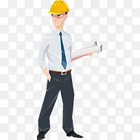 矢量手绘建筑经理