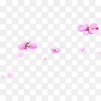 粉色烂漫花朵水彩