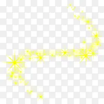 黄色的创意合成星光效果五角星