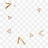 金色3D三角形漂浮