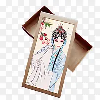 京剧人物图案礼物盒