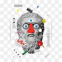 创意海报设计人头