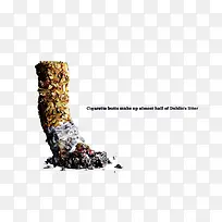 烟头禁烟广告图片