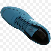 蓝色运动鞋实物图片