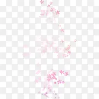 漂浮粉色花朵