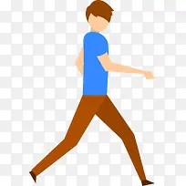 人物插画行走的男人
