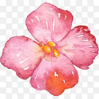 粉红色水墨花朵