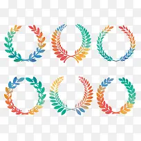 漂浮叶子矢量图