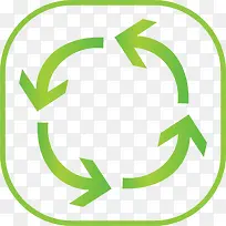 循环回收绿色标签